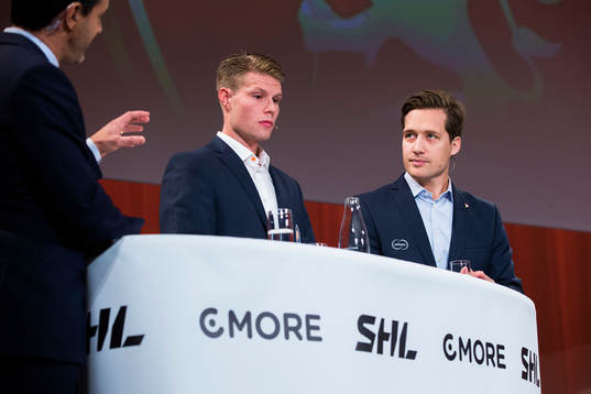 Växjös Alexander Johansson och tränare Sam Hallam