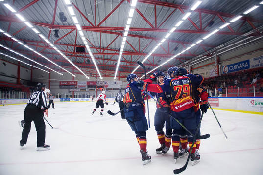 Djurgårdens Tobias Hage, Matt Anderson och Adam Ollas