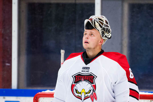 Malmö Redhawks målvakt Oscar Alsenfelt