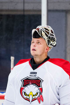 Malmö Redhawks målvakt Oscar Alsenfelt