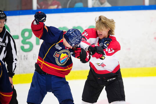 Djurgårdens Tomi Sallinen och Malmö Redhawks Johan
