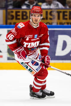 Timrå Oscar Johansson i ishockeymatchen i