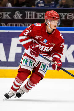 Timrå Filip Lander i ishockeymatchen i hockeyallsvenskan