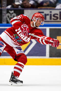 Timrå Oscar Johansson i ishockeymatchen i