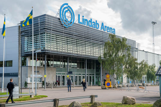 Exteriör över Lindab arena