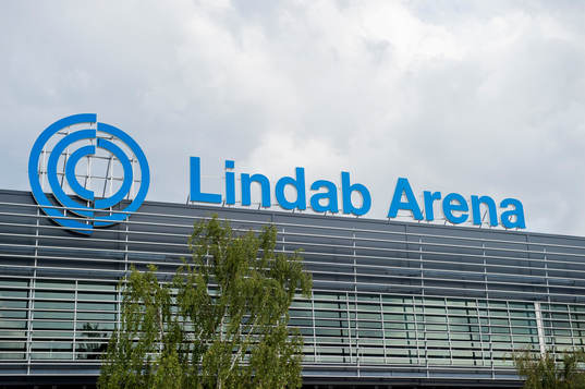 Exteriör över Lindab arena