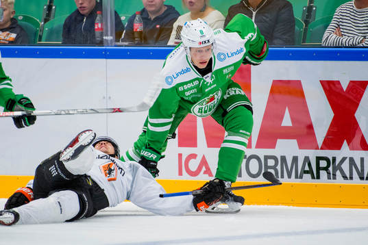 Rögles Jesper Williamsson och Karlskronas Joel Kellman