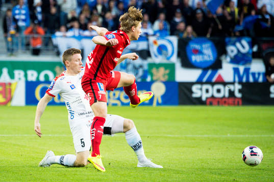 Kalmars Victor Agardius och Norrköpings Alexander Fransson
