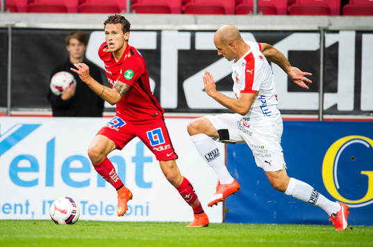 Kalmars Stefan Larsson och Norrköpings Arnor Ingvi