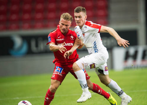 Norrköpings Niklas Bärkroth och Kalmars Victor Agardius