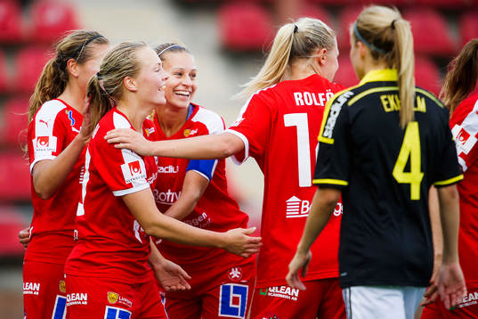 Linköpings spelare jublar