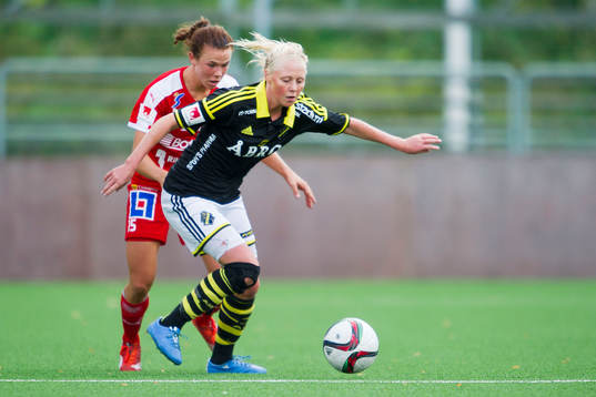 Linköpings Jessica Samuelsson och AIKs Elin Bragnum