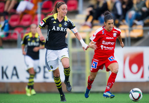 AIKs Petra Andersson och Linköpings Claudia Neto