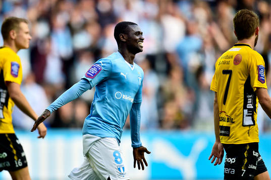 Malmö FFs Enock Kofi Adu jublar