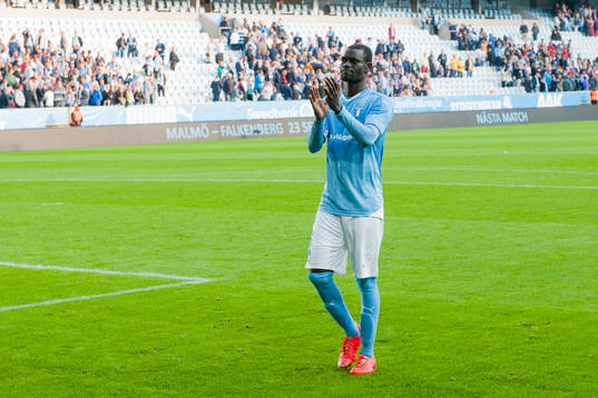 Malmö FFs Enock Kofi Adu tackar publiken
