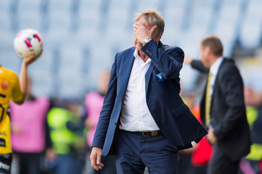 Malmö FFs tränare Åge Hareide deppar