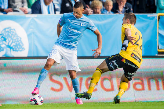 Malmö FFs Nikola Djurjic och Elfsborgs Viktor Prodell