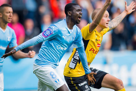 Malmö FFs Enock Kofi Adu jublar