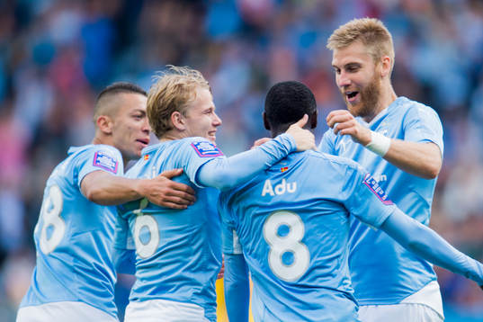 Malmö FFs Nikola Djurjic, Oscar Lewicki och Rasmus