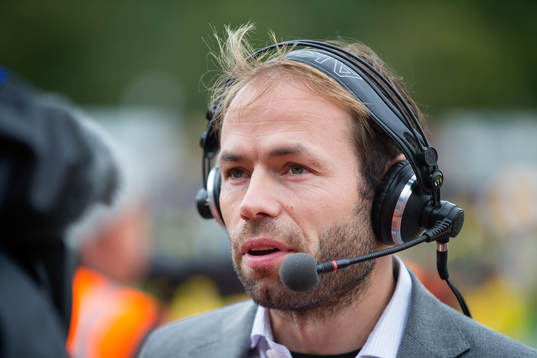 s tränare Andreas Alm i en intervju före fotbollsmatchen