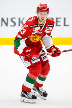 Moras Erik Flood i ishockeymatchen i hockeyallsvenskan