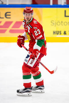 Moras Erik Flood i ishockeymatchen i hockeyallsvenskan