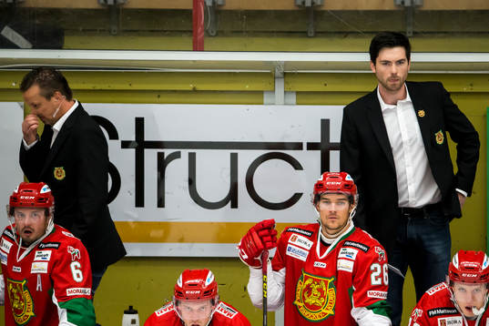 Moras Assisterande tränare Örjan Lindmark och tränare