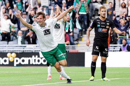 Hammarbys Jakob Orlov jublar