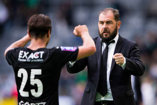 Örebros Nordin Gerzic och tränare Alexander Axén