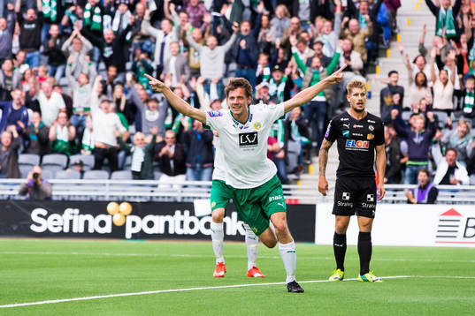 Hammarbys Jakob Orlov jublar