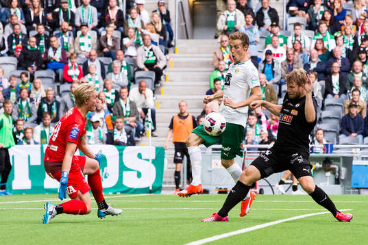 Örebros målvakt Jacob Rinne och Christoffer Wiktorsson