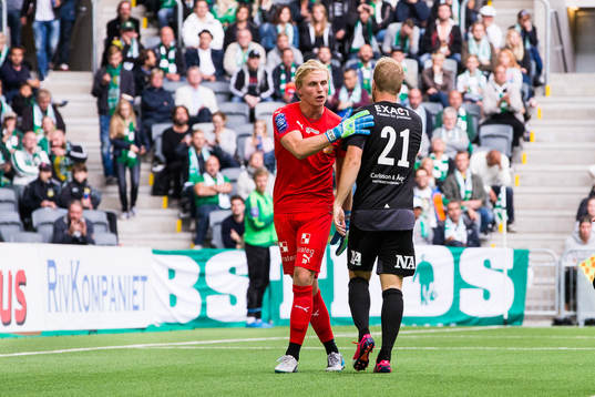 Örebros målvakt Jacob Rinne och Christoffer Wiktorsson