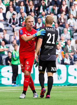 Örebros målvakt Jacob Rinne och Christoffer Wiktorsson