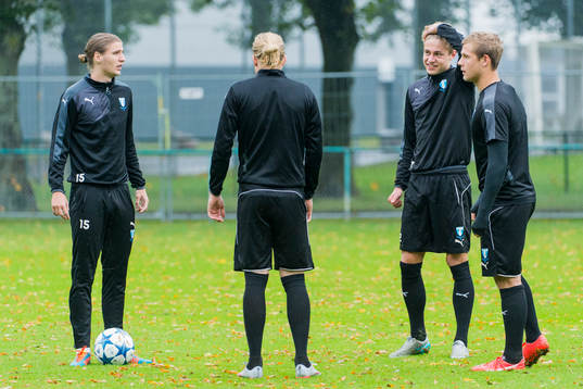 Malmö FFs Pawel Cibicki, Simon Kroon, Mattias Svanberg och