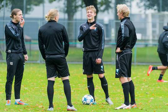 Malmö FFs Pawel Cibicki, Simon Kroon, Mattias Svanberg och