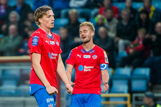 Helsingborgs Carl Johansson och Johan Mårtensson deppar