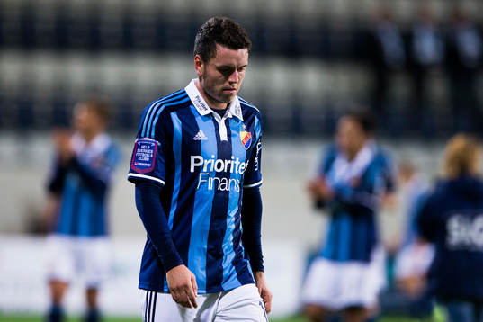 Djurgårdens Kerim Mrabti hänger med huvudet