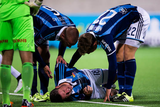 Djurgårdens Alexander Faltsetas och Jesper Karlström