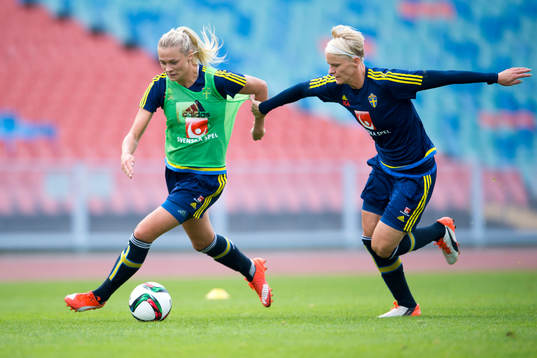 Sveriges Fridolina Rolfö och Nilla Fischer