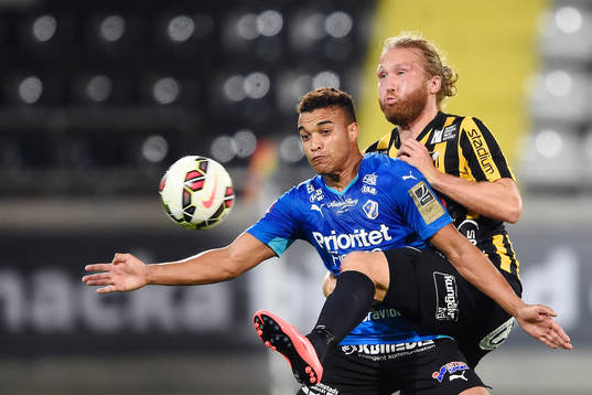 Halmstads Matthew Rusike och Häckens Emil Wahlström