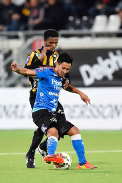 Halmstads Antonio Rojas och Häckens Mohammed Abubakari