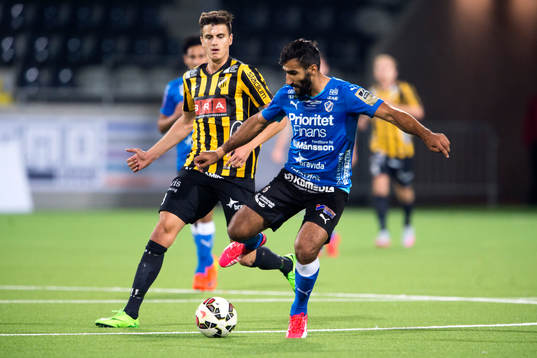 Häckens Alexander Jeremejeff och Halmstads Mohammed Ali
