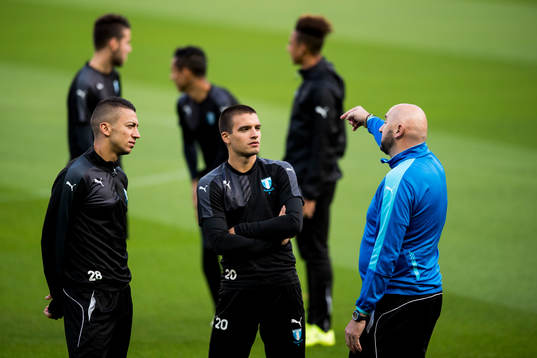 Malmö FFs Nikola Djurjic och Vladimir Rodic