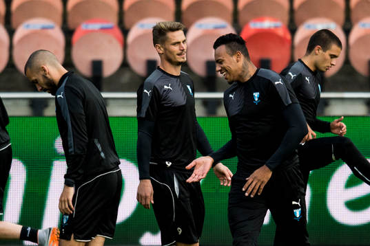 Malmö FFs Guillermo Molins, Markus Rosenberg, Felipe