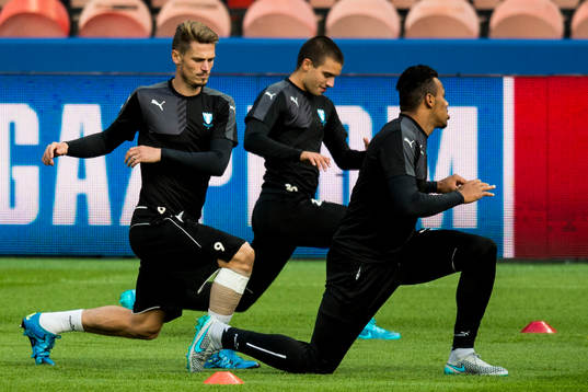 Malmö FFs Markus Rosenberg, Vladimir Rodic och Felipe