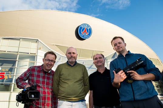Bylinebild, Bengt Arvidson, Jan Jönsson och Max Wiman på
