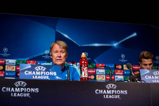 Malmö FFs tränare Åge Hareide och Markus Rosenberg