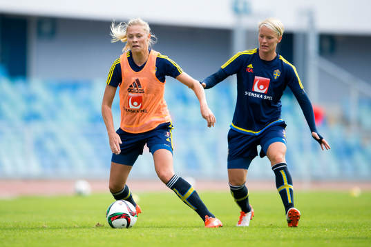 Sveriges Fridolina Rolfö och Nilla Fischer