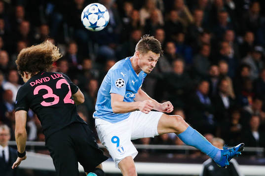 s David Luiz och Malmö FFs Markus Rosenberg