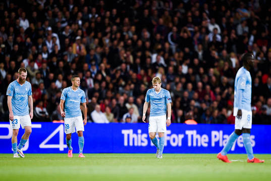 Malmö FFs Jo Inge Berget, Nikola Djurjic, Oscar Lewicki